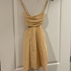 Zara cream cutout dress size medium worn once
